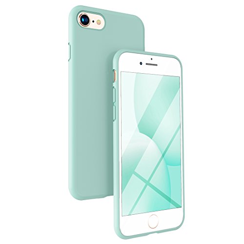Humixx Funda iPhone 8, Funda iPhone 7, Ultra Suave Silicona Gel TPU Goma Flexible Cover con Cojín Tela De Microfibra, Antideslizante y Anti-Arañazos Case Cover Cascara Protectora/Silk Series/