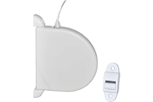 KRAWNXIN Enrouleur de sangle de volet roulant avec sangle de 14 mm de large, 5 m, montage mural, pivotant à 180 °C (Rond)