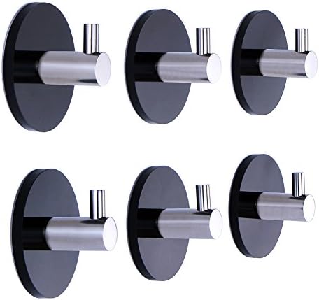 Angelbubbles Adhesive Hooks 3M Sticker 6PCS/Pack Acrylic Base with SUS 304 Hanger (Round 3)