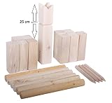Wikinger Spiel Schach Nordisches Wurfspiel aus Holz Kubb Dokado