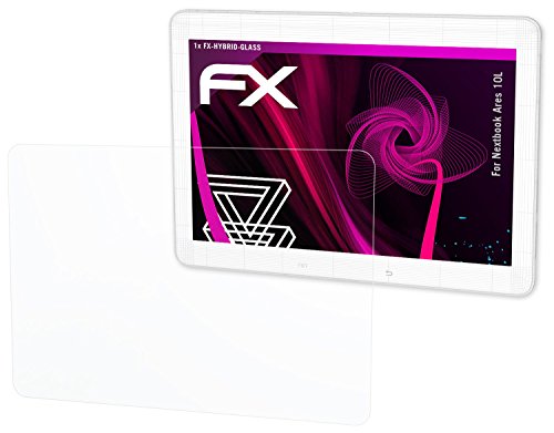 atFoliX Nextbook Ares 10L Glass Protector - FX-Hybrid-Glass elastic 9H Plastic Glass Protective Film - Better than real glass armored glass