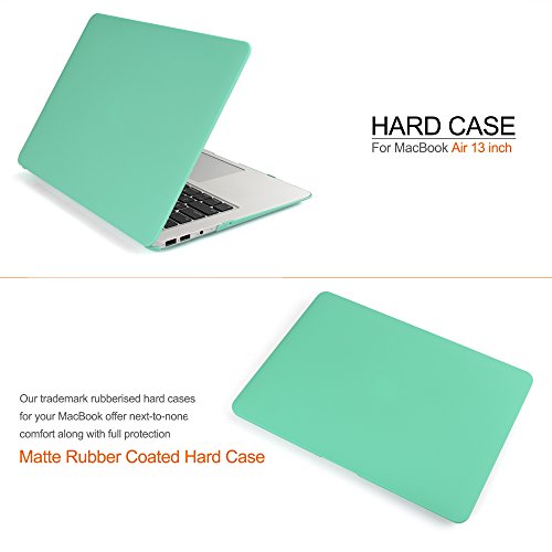 iDOO MacBook Schutzhülle / Hard Case Cover Laptop Hülle [Für MacBook Air 13 Zoll: A1369/A1466] – matt, Neon Grün - 2