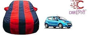 Carigiri Car Body Cover for Maruti Suzuki A-Star (with Mirror Pocket, Triple Stiched, Red/Navy Blue)