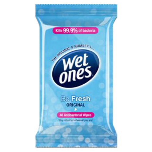 Wet Ones X5644660 Be Fresh Antibacteria Wipes 1 Box Contains 12 Packs of 40 Wipes