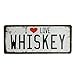 Produktbild IPEKOO I Love Whiskey Vintage Blechschild Retro Metall Schild - 30,5 x 15,2 cm I Love Beer