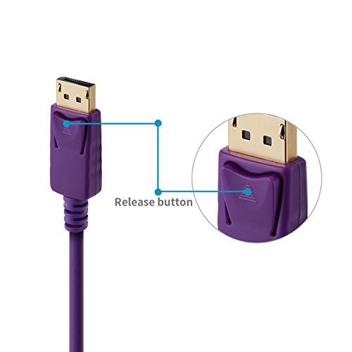 DisplayPort Kabel, 1.8m DisplayPort zu DisplayPort Ultra HD 1080p 4K-Auflösung Bereit Cable (lila) von SZCTKlink - 4