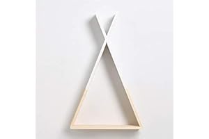 Nacnic - Estantería de Pared Madera Pequeña - Triangular Blanca - Estante Balda Flotante - Decoración Nórdica Hogar y Almacenamiento Organizador