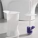Produktbild BAIHOME Anti-Splash-WC-Bürste und Halterung, No Dead Angle Long Handle Wash Toilette und Soft Hair Brush Set Home Hotel Bad