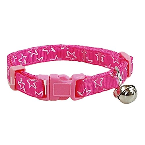 6pcs-8-13-Stars-Print-Nylon-Small-Dog-Cat-Kitten-Collar-with-Bell-Adjustable