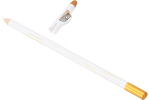 GHZSTE Crayon à barbe professionnel pour homme, crayon à barbe avec taille-crayon, outil de coiffage pour coiffer et bordures, blanc