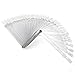 TRIXES 50 False Nail Art Tips Sticks Display Fan Board Polish Practice Clear