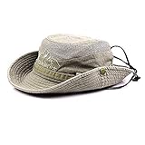 Gorra de pescador veraniega de algodón bordado para hombre visera sombrero de malla tapasol...