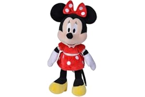 Simba Toys - Peluche Disney Minnie Mouse con Vestido Rojo, Material Suave y Agradable, 100% Original, Apto para Niños y Niñas de Todas Las Edades - 25 cm