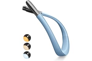 ENCLIZE LED-Nacken-Leseleuchte, Buchleuchte zum Lesen im Bett, 3 Helligkeiten einstellbar, leichtes, komfortables Design, Hände frei, langlebig, perfekt zum Basteln, Stricken, Camping, Hellblau Mitternacht