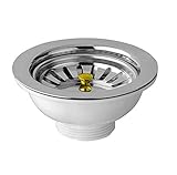 sifon fregadero gotea  takestop® tapón desagüe de sifón desagüe para Fregadero con tapón de Filtro Cesta de Acero y plástico Lavabo Cocina Fregadero Universal
