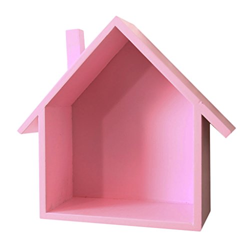 Preisvergleich Produktbild Homyl Holz Hängeregal Bücherregal, CD DVD Regal,viele Farbwahl - Rosa