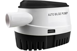 BACOENG Pompa Sentina con Galleggiante, Pompa di Sentina 12v Automatica per Imbarcazioni 1100GPH/70LPM, Nero