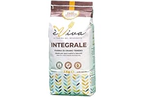 Agricola Piano – Autentica | Farine de Blé Tendre Complet Type 150 kg 1-100% Italienne – Idéale pour Pain, Biscuits et Pâte Sablée - Intégrale Véritable – Professionnelle - Sans Additifs – èViva