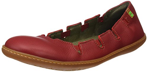 El Naturalista S.A N5272 Soft Grain El Viajero Zapatos con plataforma plana, Mujer, Rojo (Tibet), 36 EU (3 UK)
