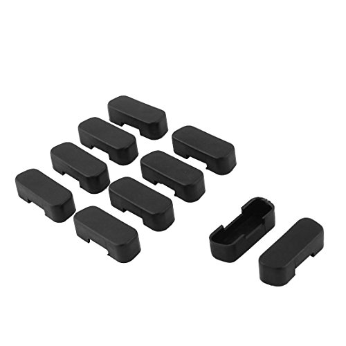 sourcingmap® PE Komputer TV DVI Buchse Port Anti-staub Dustproof Abdeckung Stecker Kappe Schutzhülle 10 stück Schwarz