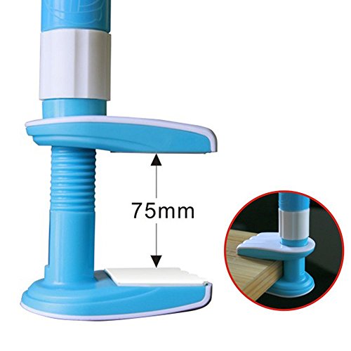 Delmkin Tablet Halterung verstellbar Desktop-Ständer Universal Handy / iPad Schwanenhals Halter 360 ° Drehen Tablet Ständer (Blau) - 3