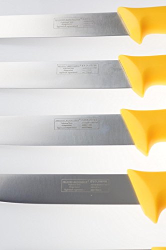 Neudorf Manufaktur Metzgermeister Fleischermesser Metzgermesser Set in Profiqualität 5-teilig/ Edelstahl (handgearbeitet)/ spezielle ergonomische Griffe/ Top Qualität - 6