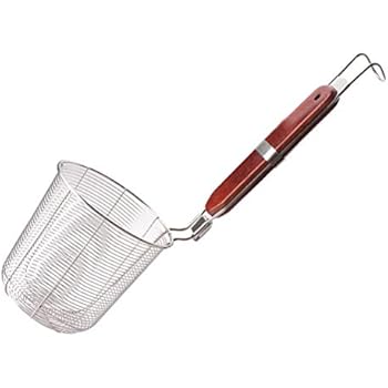 BESTONZON Nudelsieb 16cm - Edelstahl Sieb Mit Holzgriff