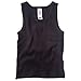 New Bella Canvas Baby Infant Cotton 2x1 Rib Tank Top Vest Black 12/18mo.