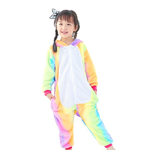 Unicornio Pijama diseño Y Unicornio Pijama con Las Estrellas diseño,Unisex Traje de Disfraz Cosplay para Carnaval Halloween Navidad Ropa para Niños