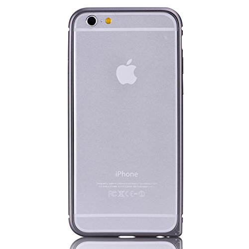 Original Binli Aluminium iPhone 6 / 6s Bumper Schutzhülle Hülle Hard Cover Back Case Tasche – von OKCS in Spacegray Grau - 2