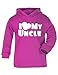 I Love My Uncle (Foo Design) Baby/kids Hoodie Cerise & White 6 - 12 Months