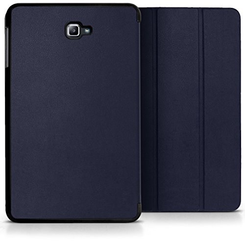 igadgitz Blau PU Ledertasche Hülle Smart Cover für Samsung Galaxy Tab A 10.1 Zoll 2016 SM-T580 SM-T585 mit Multi-Winkel Betrachtungs + Auto Sleep/Wake + Displayschutzfolie - 2