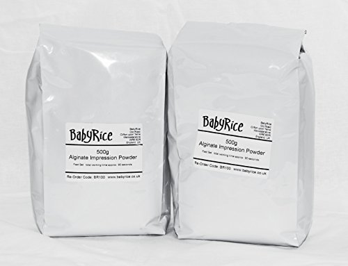 BabyRice Chromatic (Colour Change) Alginate Impression Moulding Material Powder - just add Water 1kg Fast Set