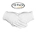 Produktbild fellibay weiß Baumwolle Handschuhe 12 Paar Feuchtigkeitsspendende Handschuhe Arbeitshandschuhe Jewelry Silber Inspektion Handschuhe Kostüm Handschuhe Honor Guard Handschuhe Marching Band Parade Formale Kleid Handschuhe Polizei Handschuhe