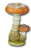 Toller trendiger dekorativer großer Pilz/Pilzpaar,Steinpilz aus hochwertigem Magnesia,
