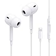 Jxrev Wired Earbuds with Microphone - Stereo in-Ear Headphones Compatible for iPhone 7/8/X/XS/XR/11/12/13/14 Pro, iPad - Noise-Isolating, Stereo Sound, White