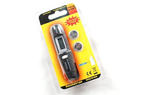 Revesun Mini Infrared Thermometer Pen/Non-contact IR Temperature Measurement Pen With Strap LCD Display Type range:- 50Ã‚Â°C to 220Ã‚Â°C (-58Ã‚Â°F- 428Ã‚Â°F)Black by Revesun - 5