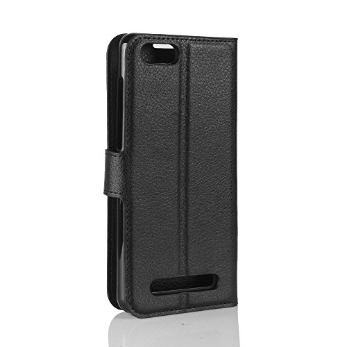 PREVOA Funda para DOOGEE X20   X20L - Funda de PU Cuero Leather con Ranuras para Tarjetas y Billetes Carcasa de Excelente Resistencia y Silicone TPU Parachoque - Negro