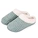 Produktbild Mabove Hausschuhe Damen Winter Wärme Bequem Plüsch Pantoffeln Indoor Home Rutschfeste Kuschelig Weite Leicht Slippers (Grün,42/43 EU)