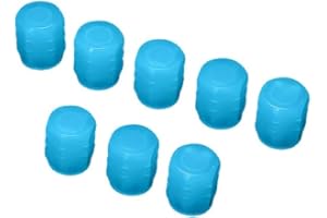 KBRPEY 8 Pezzi Valvole Pneumatici Auto,Universali Tappi Auto Fluorescenti Parapolver Luminosi Tappi Per Gomme Auto Tappino Gomme Auto Valve Caps, Suitable For Cars, Bicycles, Motorcycles, Etc (Blu)