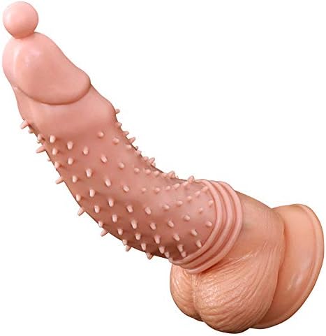 �� Silicone Vibration Ring Cover, Electric Condoms Device, Vibrating Delay Extender, Enlarge Sex Toy for Man (As Show)