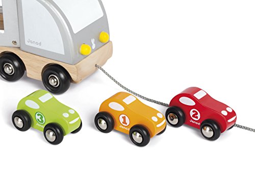 Imagen 2 de Janod - Camión transporta coches a estirar (J05603)