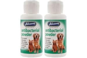 Maria`s Selection Johnson's ANTIBACTERIAL POWDER - 20G - CATS & DOGS - ANTISEPTIC - SKIN SOOTHING (2 PACK)