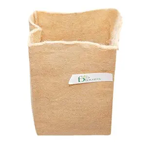 BIO BLOOMS AGRO INDIA PRIVATE LIMITED Jute Easy Grow Bags for Eco Friendly Gardens, Standard , 7 X 9 Inches , Set of 10