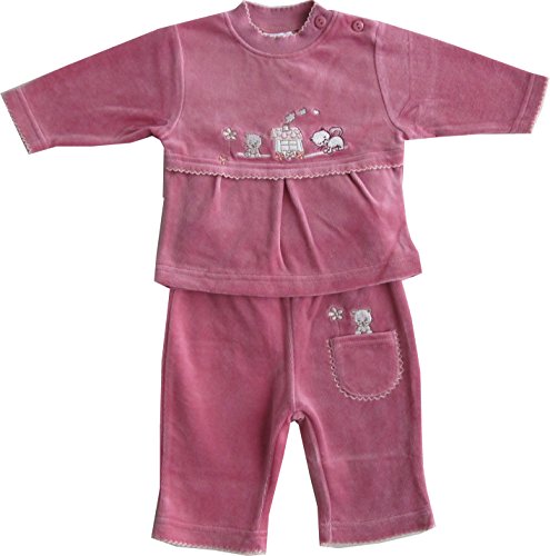 Schnizler Unisex Baby Nickianzug Kätzchen Katzenhaus  Leisure Suit -  Red - 62 cm