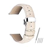 Functionaryb 14-18 Mm 19 Mm 20 ​​Mm 21 Mm 22 Mm 24 Mm Echtem Leder Alligator Uhrenarmband Strap Für Tissot Für Casio Diesel Für Armband, Schwarz Mit Schwarz, 24 Mm