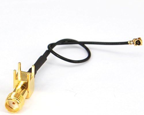 Mini PCIE U.FL/IPEX To SMA female WIFI Antenna Extension WLAN Pigtail Cable IPX to SMA-KWE Bulkhead WIFI/GSM/3G/GPS Dedicated Module Cable Panel Mount PCB Solder Connectors Pack of 2 (10CM)