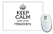 Produktbild Schwarz Keep Calm und Love Bockshornklee Mauspad TXT 2453