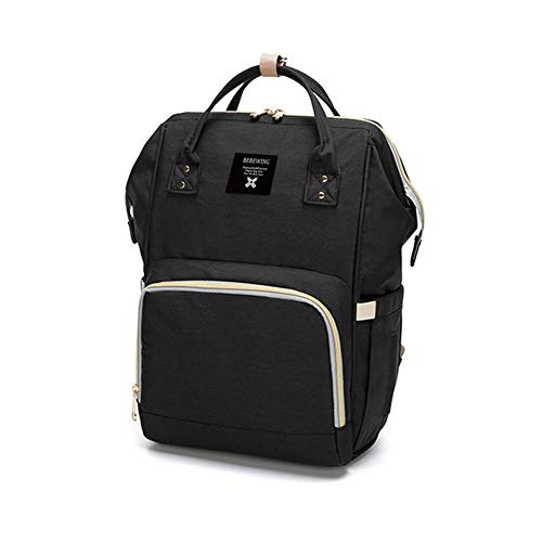 Glenmore's Page Mochila Carro Bebe Pañales Bolso Maternal Mochilas para Mama Impermeable Grande Mochilas Viaje (negro)