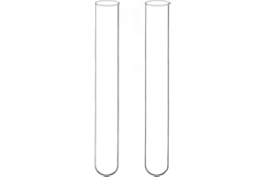 Labasics 20 Pack Borosilicate Glass Round Bottom Test Tubes, 20 mm OD X 150 mm length (Pack of 20)